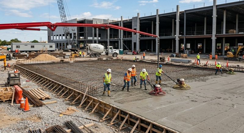 Commercial Slab Installation in Elizabeth, PA