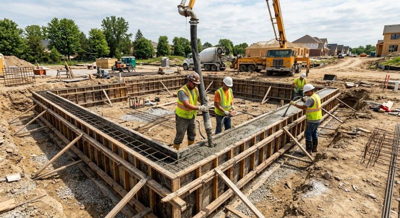 Foundation Wall Pouring in Cranberry Twp, PA